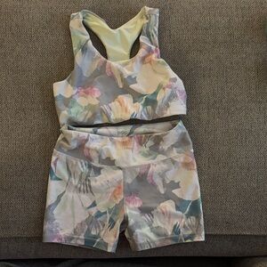 DSG Girls Floral Pastel Crop Top & Shorts Set - Mint, Lilac, Blush